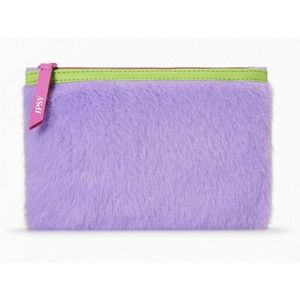 🍒 5/$20 new ipsy Fuzzy Purple Zip Up Cosmetics Bag